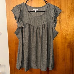 Maurices Green Short Sleeves Top